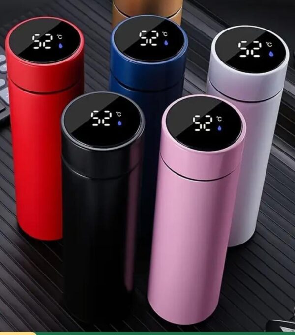 Sleek stainless steel thermal water bottles